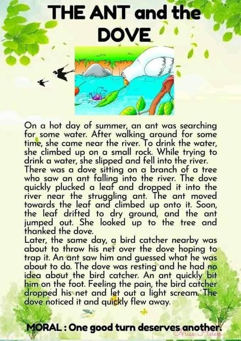 33 Best Tagalog Stories Images 95A The Ant And The Dove, Small Stories For Kids, English Story Books, Stories With Moral Lessons, English Moral Stories, Reading Comprehension For Kids, Narrative Story, Short Moral Stories, Inspirational Short Stories