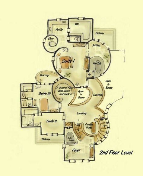 Fairy Tale House Plans, Cob Home, Cob House Plans, Unique House Plans, Rustic House Plans, Custom Home Plans, Home Floor Plans, Cob House, Earth Homes