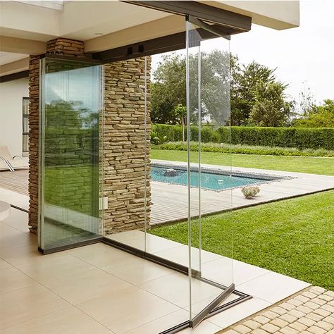 Frameless glass doors