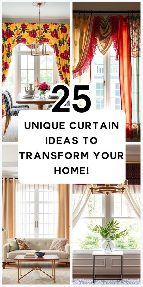 Looking for curtain inspiration? These 25 ideas will help you add sophistication, privacy, and a pop of color to any room, creating a cozy yet stylish ambiance. French Country Curtains, Curtain Inspiration, Curtain Rods And Hardware, Ruffle Curtains, Unique Curtains, Custom Made Curtains, Country Curtains, Curtain Ideas, Curtain Texture