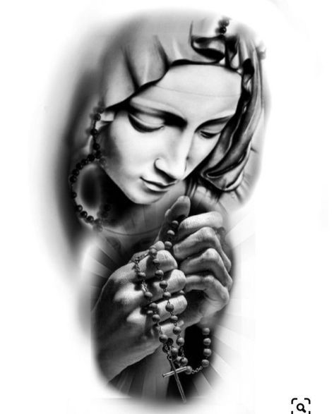 Madonna Tattoo, Jesus Tattoo Sleeve, Religous Tattoo, Christus Tattoo, Mother Mary Tattoos, Maria Tattoo, Virgin Mary Tattoo, Heaven Tattoos, Mary Tattoo