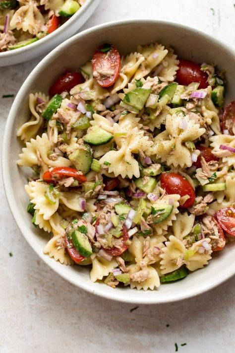 Cold Tuna Pasta Salad, Mexican Tuna, Pasta Tuna, Tuna Pasta Salad Recipes, Recipes Tuna, Vegan Tuna, Easy Italian Pasta Salad, Macaroni Recipe, Tuna Pasta Salad