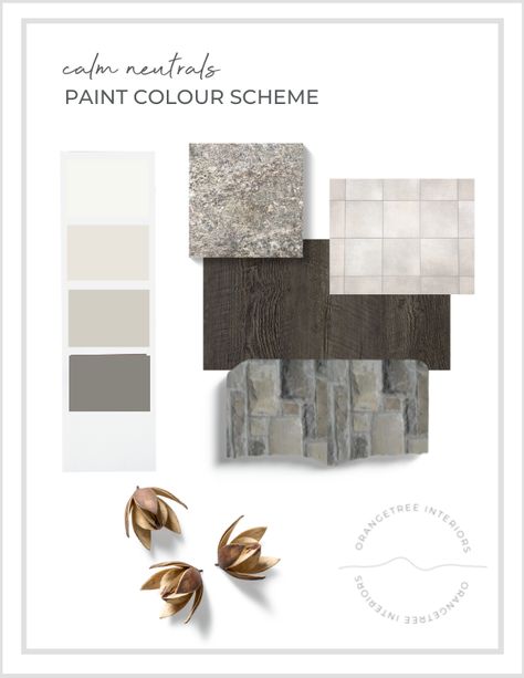 Home Paint Colour Schemes – Orangetree Interiors Cool Colour Scheme, Paint Colour Schemes, Colour Palette Neutral, Orangetree Interiors, Coastal Paint Palette, Home Paint Colour, Designer Paint Colors, Lake House Furniture, Home Paint