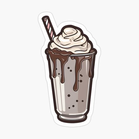 Milkshake Aesthetic Drawing, Snicker Milkshake, Cute Milkshake Drawing, Dessert Art Illustration, Milkshake Tattoo, Milkshake Cartoon, Milkshake Drawing, Milkshake Illustration, Milkshake Png