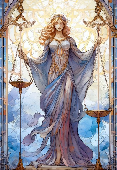 Goddess Of Justice Art, Justice Art, Greek Goddess Art, Goddess Of Justice, Libra Art, Aesthetic Artwork, Greek Pantheon, Lady Justice, Adult Colouring Pages