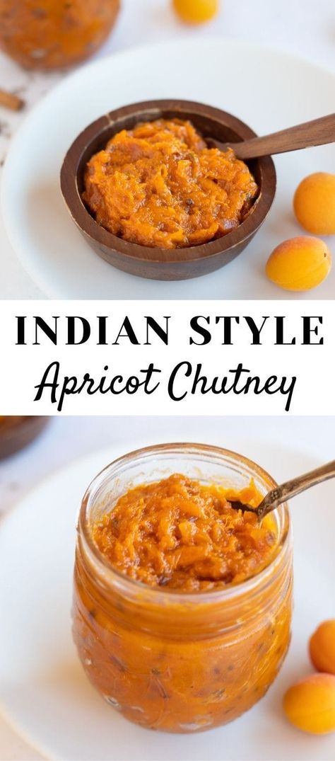 Sweet, spicy and tangy Apricot Chutney is so easy to make on the stovetop or in the instant pot. This vegan and gluten-free chutney is so versatile and great on so many things. | apricot recipes fresh | best dip ever | Indian chutney | pipingpotcurry.com Apricot Recipes Fresh, Apricot Chutney, Best Dip Ever, Indian Chutney, Bowls Ideas, Best Dip, Dips Recipes, Apricot Recipes, Vegetarian Instant Pot