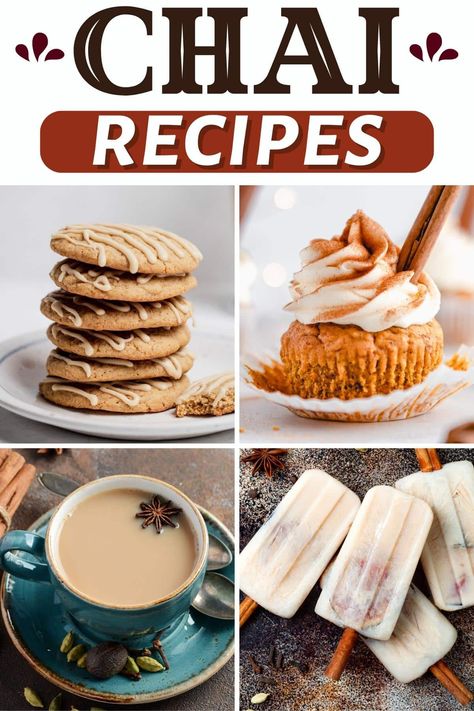 These chai recipes turn the Indian tea into true masterpieces! From cupcakes to donuts to pie, chai is a welcome addition. Best Chai Recipe, Chai Latte Cupcakes, Cottagecore Baking, Chai Recipes, Chai Cake, Chai Tea Recipe, Chai Recipe, Indian Tea, Vegan Pie