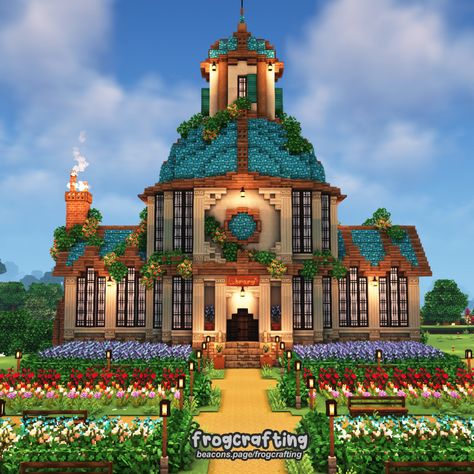 ♡ frogcrafting ♡ Minecraft Stores, Cozy Minecraft, Library Minecraft, Minecraft Id, Minecraft Library, Aesthetic Minecraft Builds, Minecraft C, Aesthetic Library, Cottagecore Minecraft