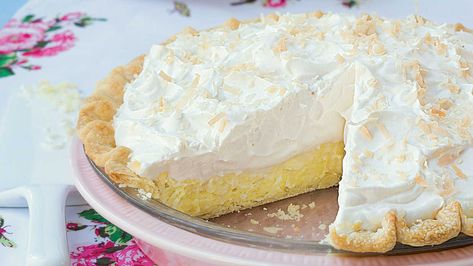 COCONUT CREAM PIE. The phrase “a slice of heaven” must have been coined with this pie in mind. Cocnut Cream Pie, Homemade Pie Recipes, Easter Pie, Southern Pecan Pie, Southern Living Recipes, Coconut Cream Pie Recipes, Refrigerated Pie Crust, Cream Pie Recipes, Grandmas Kitchen