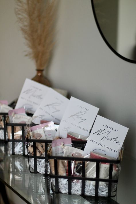 easy + cute bridesmaid basket | click my tik tok link to see how I assembled Bridesmaid Baskets Ideas, Bridesmaid Basket Ideas, Bridesmaid Proposal Basket, Bridesmaid Basket, Tik Tok Link, Tok Link, Bridesmaid Baskets, Bridesmaid Invitation, Basket Ideas