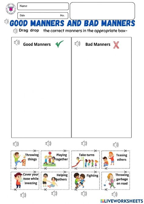 Grade 3 Life Skills Worksheet, Good And Bad Manners Worksheets For Kids, Manners Worksheet Preschool, Good And Bad Behavior Worksheet, Manners Worksheets For Kids, Good Manners Worksheet, Good Manners Worksheets For Kids, Manners Activities For Preschool, Manners Worksheet