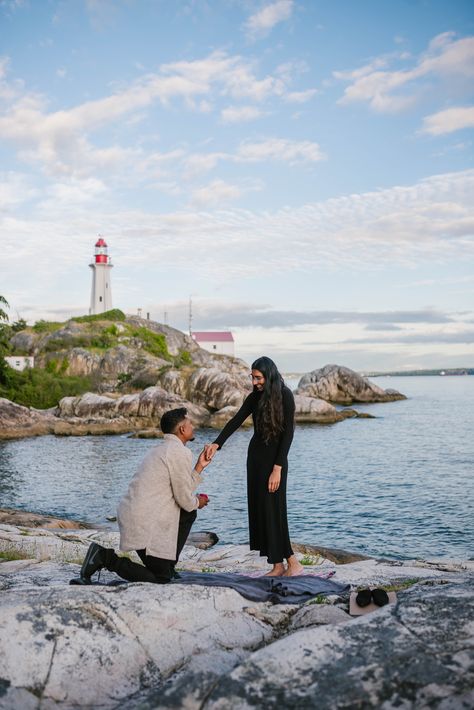 proposal photos, she said yes, I said yes, proposal story, how he asked, pacific northwest wedding photographer, vancouver wedding photographer, vancouver proposal, Indian bride Lighthouse Proposal, Maine Proposal, Blue Heart Emoji, Pacific Northwest Wedding, Popped The Question, West Coast Wedding, Proposal Photos, Vancouver Wedding Photographer, Heart Emoji