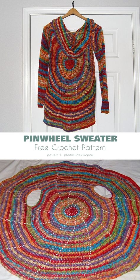 Women’s Hoodie Cardigan, the Must Have Best Free Crochet Patterns - Your Crochet Crochet Cardigan Pattern Free Women, Easy Beginner Crochet Patterns, Boho Crochet Patterns, Crochet Cardigan Pattern Free, Crochet Hoodie, Hippie Crochet, Rainbow Crochet, Crochet Coat, Hoodie Cardigan