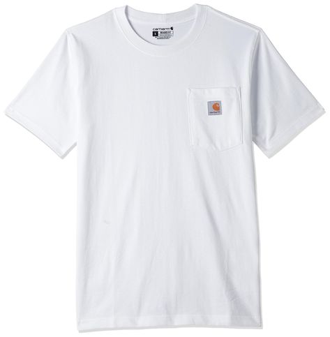 PRICES MAY VARY. 100% Cotton Imported Pull On closure Machine Wash Rib-knit crew neck Side-seam construction minimizes twisting Left-chest pocket with sewn-on Carhartt label Tagless neck label Prev. Name: Workwear Pocket Short-Sleeve T-Shirt Carhartt Workwear, Carhartt Mens, Pocket Tshirt, Fashion Story, Mens Big And Tall, Shorts With Pockets, White Tshirt, Cotton Shorts, Top Styles