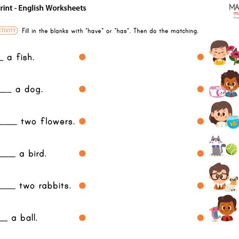 MamaLovePrint . Grade 1 English Worksheets . Basic Grammar (Have / Has) PDF Free Download Basic Grammar For Grade 1, Basic English For Grade 1, Grade 2 English Worksheets Grammar, Grade 1 English Worksheets, 1std English Worksheet, English Grammar Book Pdf, Basic Grammar, English Worksheets, Grade 1