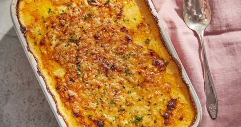 Gruyère Potato Casserole Magnolia Recipes, Magnolia Table Recipes, Joanna Gaines Recipes, Magnolia Network, Magnolia Kitchen, Magnolia Table, Potatoe Casserole Recipes, Potato Side Dishes, Bbq Pulled Pork