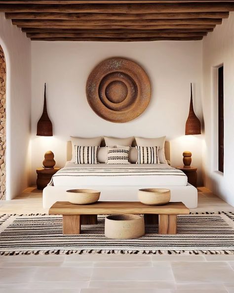 Bali Bedroom, African Interior, Cozy Decor, Dream Home Design, 인테리어 디자인, تصميم داخلي, Home Decor Bedroom, Bedroom Makeover, Bedroom Inspirations