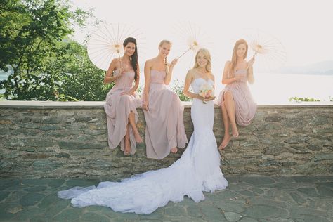 . 3 Bridesmaids Pictures, Three Bridesmaids, Bridesmaids Pictures, 3 Bridesmaids, Bridesmaid Pictures, Bridesmaids Photos, Lakeside Wedding, Bridesmaid Dress Colors, Bridesmaids And Groomsmen