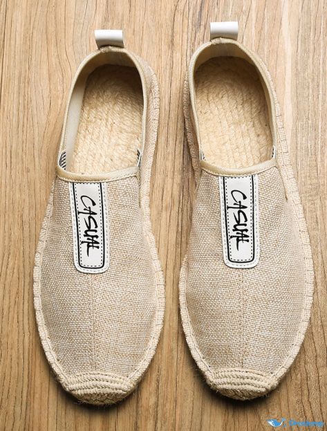 Male Loafers, Hemp Fashion, Mens Slip Ons, Mens Summer Shoes, Hemp Clothing, Casual Slip On Shoes, French Street, Comfortable Walking Shoes, Slip On Espadrilles