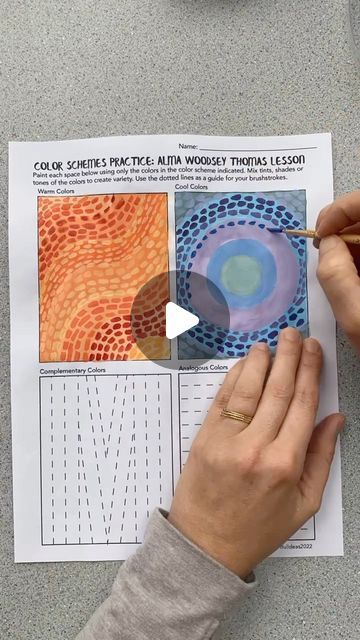 Alma Thomas Art Lesson, Alma Woodsey Thomas, Abstract Art Lesson, Elementary Art Lesson Plans, Beginner Drawing Lessons, Alma Thomas, Painting Lesson, High School Art Projects, Middle School Art Projects