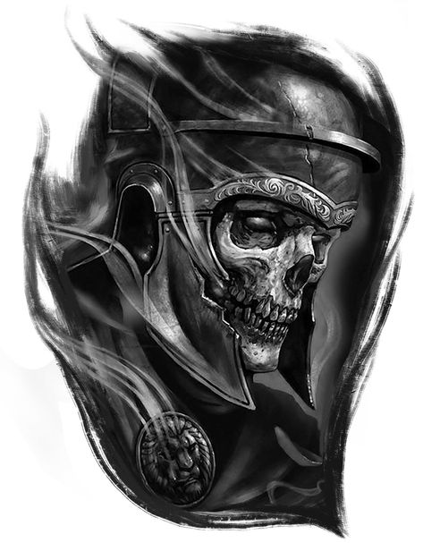 Spartan Skull Tattoo Design, Skull Tattoo Cover Up, Warrior Skull Tattoo Design, Black And Grey Tattoo Design Realistic, Skull Warrior Tattoo, Sparta Tattoo, Bull Skull Tattoos, Art Inspired Tattoos, Chicano Tattoos Sleeve