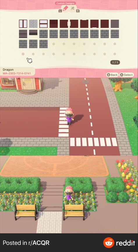 Road Animal Crossing, Road Acnh, Happy Home Designer, City Folk, Grey Brick, Designs Patterns, Design Website, New Leaf, Animal Crossing