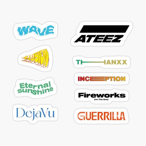 Ateez Logo Sticker, Kpop Freebies Printable Ateez, Ateez Stickers Printable, Ateez Journal, Ateez Tattoo, Ateez Logo, Ateez Stickers, Ateez Merch, Freebies Ideas