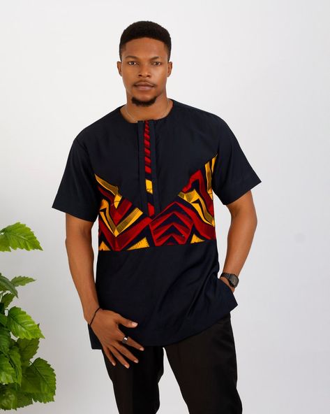 Latest African Men Fashion Design, Ankara Designs For Men, African Men Fashion Shirts, Ankara Shirts For Men, Gents Shirts, African Wear Styles For Men, African Print Tops, Latest African Men Fashion, African Shirts For Men