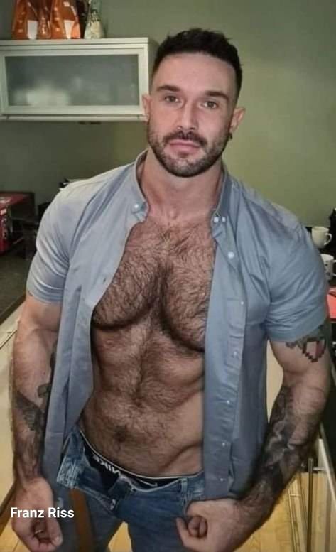 Adam Demos, Alfa Male, Scruffy Men, Open Shirt, Beefy Men, Bearded Man, Bear Men, Muscular Men, Shirtless Men