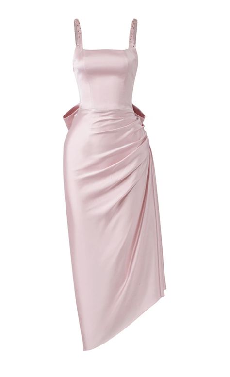 Silk Bow Dress, Satin Dress Outfit Casual, Plain Silk Dress, Midi Satin Skirt Outfit, Satin Dress Outfit, Satin Skirt Outfit, Pink Satin Dress, Bowel Movement, Chic Dress Classy