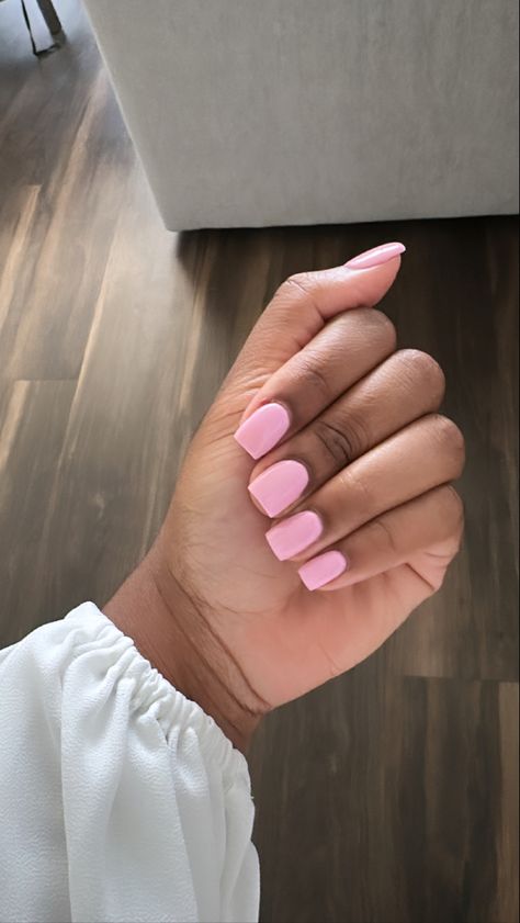 Pink Nails No Acrylic, Baby Pink Dip Nails, Pink Nails Dark Skin, Square Oval Nails, Oval Nails Designs, Blush Pink Nails, Pale Pink Nails, Bad Nails, Baby Pink Nails