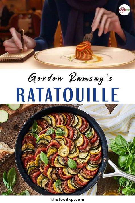 If you have watched the Ratatouille movie, you will love making this Gordon Ramsay's Ratatouille recipe at home. Just in 3- steps, you can make this recipe. Check it out on the THEFOODXP official website. #gordonramsayratatouille #gordonramsayratatouillerecipe #gordonramsayrecipes #ratatouillerecipegordonramsay #ratatouille #ratatouillerecipe Gordon Ramsay Ratatouille, French Ratatouille, Ratatouille Movie, Gordon Ramsey Recipes, Chef Inspired Recipes, Ratatouille Recipe, Main Course Dishes, Refreshing Food, Vegetable Stew