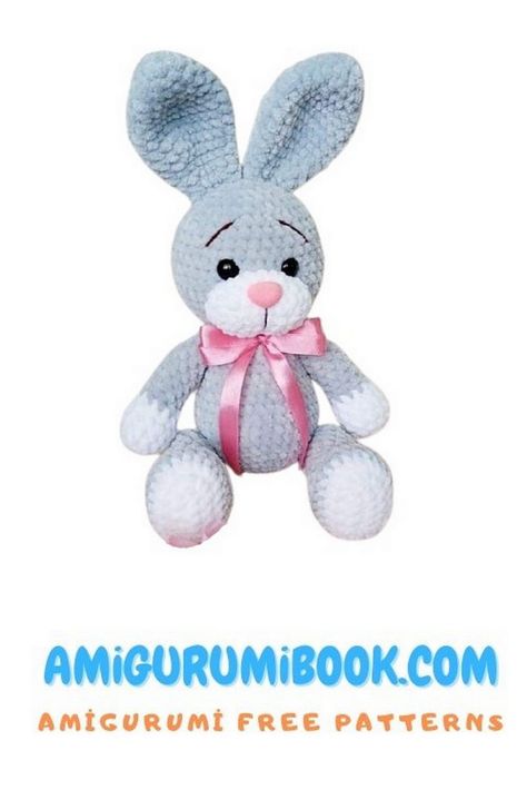 Little Cute Bunny Amigurumi Free Pattern – Amigurumibook.com Easter Bunny Basket Crochet, Bunny Amigurumi Free Pattern, Amigurumi Bunny Pattern, Francis Ngannou, Crocheted Amigurumi, Slip Stitch Crochet, Free Amigurumi Crochet Patterns, Baby Quiet Book, Crochet Bear Patterns