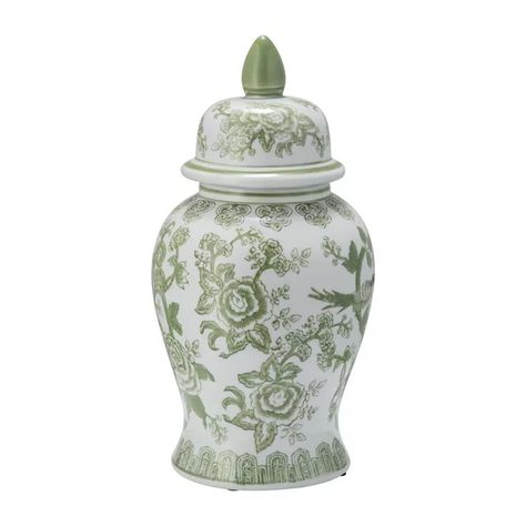 citrineliving's Spring table Product Set on LTK Green Chinoiserie, Temple Jar, Flowers In Jars, Vintage Chinoiserie, Vintage Floral Design, Table Console, Decor Pillows, Spring Table, White Bird