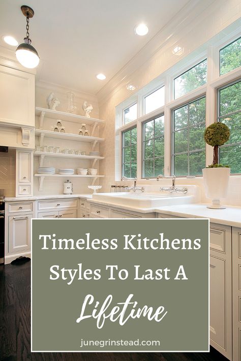 Timeless Kitchens Styles To Last A Lifetime Traditional Kitchen Countertops, Timeless Kitchen Remodel Ideas, Kitchen Cabinets Timeless, Kitchen With Chrome Fixtures, Timeless Classic Kitchen, Big Family Kitchen Ideas, Timeless Kitchen Light Fixtures, Classic Kitchen Countertops, Tudor Kitchen Ideas