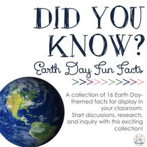 Did You Know? Fun Facts For Your Classroom {Earth Day} - 3rd Grade Thoughts Fun Clip, Earth Day Projects, Recycling Information, An Inconvenient Truth, 500 Followers, Interesting Topics, Online College, Class Decoration, Diy Holiday Decor