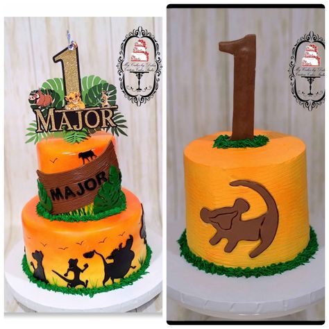 Lion King Smash Cake, Lion King Birthday Party Ideas, Lion King Theme, Lion King Birthday, King Birthday, King Cake, Theme Cake, Smash Cake, Custom Cakes