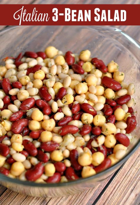 Are you looking for a yummy way to enjoy beans as part of a healthy diet? This Italian 3-Bean Salad recipe is delicious and incredibly easy to make! 3 Bean Salad Recipe, Recipes With Chicken Breast, Yummy Healthy Recipes, 3 Bean Salad, Bean Salads, Allergy Recipes, Bean Salad Recipe, Homemade Italian Dressing, Fat Food