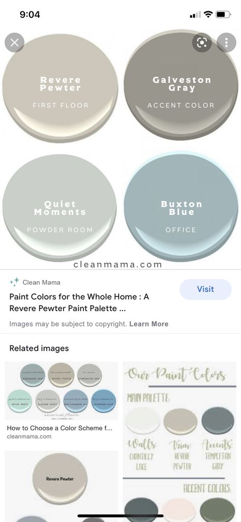 Revered Pewter Color Scheme, Revere Pewter Paint, Blue Powder Room, Bm Revere Pewter, Interior Farmhouse, Revere Pewter Benjamin Moore, Cottage Painting, Revere Pewter, Indoor Design