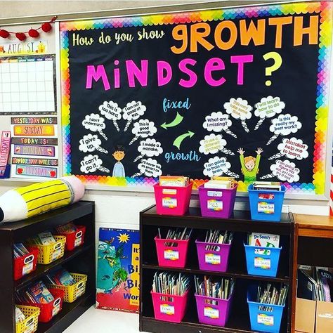 @talesfromaverybusyteacher says, "I am absolutely loving @msdoylein2nd's version of my growth mindset bulletin board! 😍" #bulletinboard Student Achievement Bulletin Board, Growth Mindset Bulletin Board Ideas, Growth Mindset Statements, Mindset Bulletin Board, Growth Mindset Bulletin Board, Teaching Growth Mindset, Growth Mindset Classroom, Mindset Activities, Growth Mindset Activities