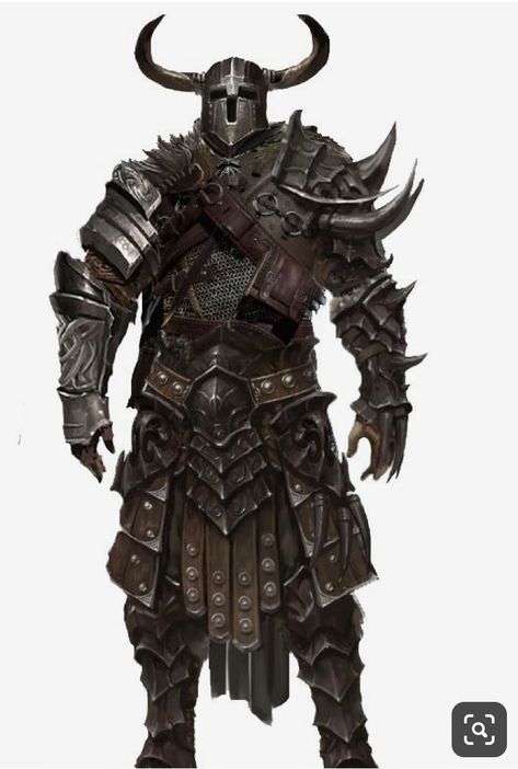 Horned Knight, Orc Armor, Barbarian Armor, Armor Drawing, 다크 판타지, Knight Art, Dragon Rider, Knight Armor, Dungeons And Dragons Characters