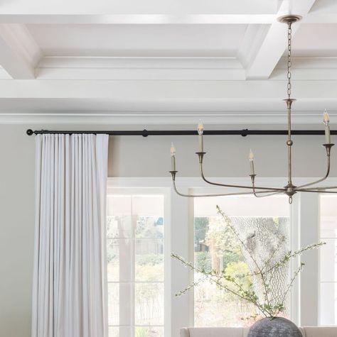 how to hang curtains How To Hang Curtains Over Blinds, How To Hang Curtains, Installing Curtain Rods, Curtain Rods And Hardware, Curtain Installation, Measuring Curtains, Collected Interiors, Curtain Rod Brackets, Window Dressings