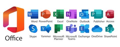 Vector microsoft office 365 excel powerp... | Premium Vector #Freepik #vector #microsoft-icon #excel #technology #line-application Microsoft Office Icon, Office 365 Icon, Microsoft Icon, 10 Meaning, Microsoft Icons, Microsoft Products, Office Icon, Microsoft Office 365, Microsoft Office Word