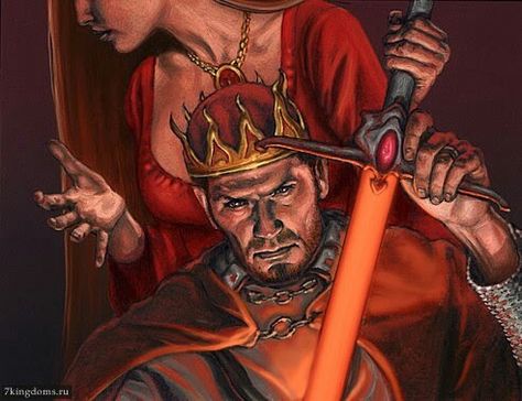 King Stannis and Melisandre by John Matson Melisandre Aesthetic, Lannister Art, King Robert Baratheon, Arte Game, Stannis Baratheon, Robert Baratheon, House Baratheon, A Clash Of Kings, Game Of Thrones Series