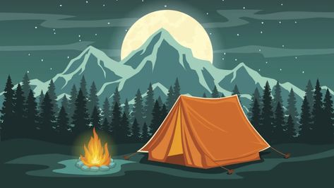 Meet the New Generation of Modern-Day Explorers | Outside Online Camping Background, Camping Drawing, Mountain Background, Starry Night Sky, Camping Fun, Adventure Camping, Camping Art, Wallpaper Pictures, Cool Backgrounds