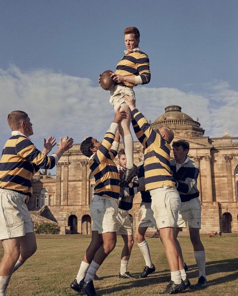 Polo Ralph Lauren Campaign, Polo Sport Outfit, Rugby Shirt Mens Outfit, Polo Photoshoot, Polo Ralph Lauren Aesthetic, Athletic Branding, Harrow School, Ralph Lauren Love, Rugby Vintage