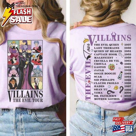 Two Sided Disney Villains Shirt Vintage Characters The Evil Tour Group Hoodie Unisex Check more at https://musictrendingtees.com/product/two-sided-disney-villains-shirt-vintage-characters-the-evil-tour-group-hoodie-unisex/ Disney Villains Shirt, Tour Group, Disney Villain Shirt, Vintage Character, Group Tours, Disney Villains, Cute Outfits, My Style, Disney