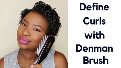 DEFINING CURLS WITH DENMAN BRUSH ON SHORT HAIR - https://blackhairinformation.com/video-gallery/defining-curls-with-denman-brush-on-short-hair/ Short Hair Curl, Short Black Natural Hairstyles, Short Natural Curls, Black Hair Curls, Denman Brush, Short Natural Haircuts, Curly Hair Brush, Natural Hair Brush, Brush Cut