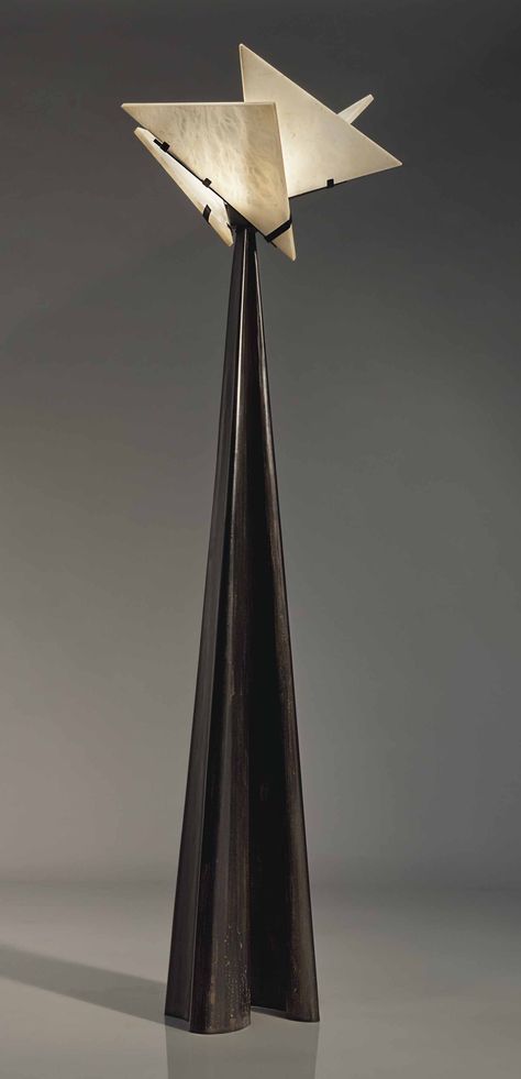 PIERRE CHAREAU (1883-1950) | A 'RELIGIEUSE' FLOOR LAMP, MODEL SN31, CIRCA 1923 | 1920s, floor lamp | Christie's $800,000 -$1,200,000 Alabaster Sheet, Pierre Chareau, White Alabaster, Art Lamp, Contemporary Floor Lamps, Vintage Floor Lamp, Steel Sheet, Floor Lamp Lighting, French Design