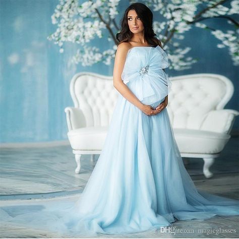 Wedding Dresses Pregnant, Civil Dress, Civil Wedding Dress, Dress For Pregnant, Blue Maternity Dress, Maternity Dress Outfits, Princess Evening Dress, Plus Size Maternity Dresses, Maternity Evening Dress